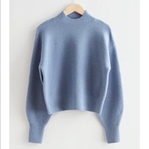 & other stories mock neck light blue size XS
